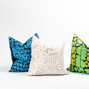 AGWA x Ikuntji Artists Cushion Cover 65 x 65cm - Tjilkamala Rockholes (Blue)