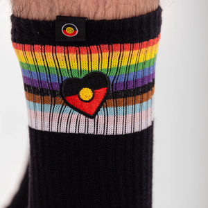 Clothing the Gaps Blak Rainbow Luv Socks