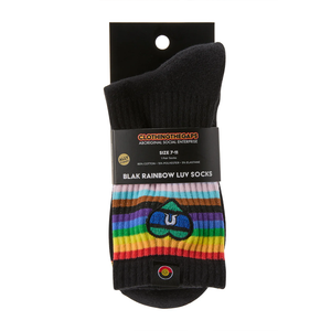 Clothing the Gaps Blak Rainbow Luv Socks