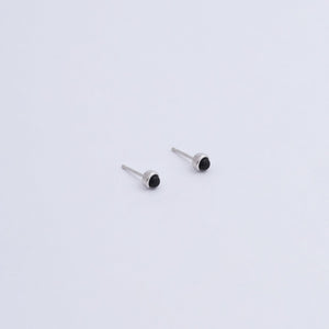 Miro Miro Eri Studs Silver/ Black