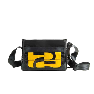 Ecorepublic Crossbody Messenger Bag - Black/Yellow