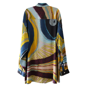Corban 'Bamba' Clause Williams Kaalpa Silk Shirt - Blue