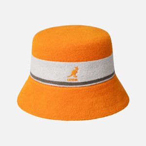 Kangol Bermuda Stripe Bucket Hat - Electric Kumquat