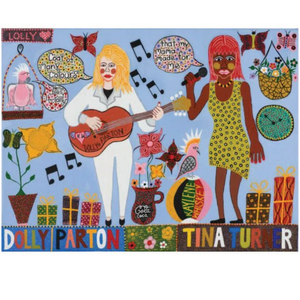 Dolly Parton and Tina Turner Tea Towel x Kaylene Whiskey