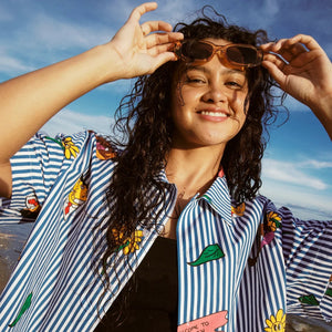 Molly Hunt x House of Darwin Striped Smokey Town Shirt