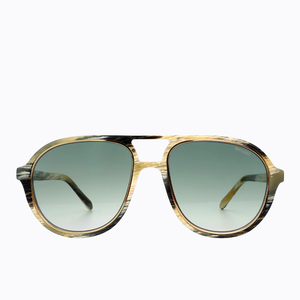 Poppy Lissiman Koenji Sunglasses - Horn/Green Gradient