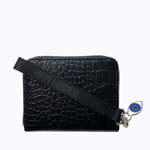 Poppy Lissiman Croc Wallet - Black