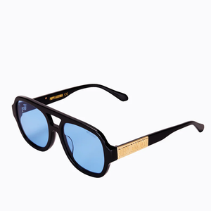 Poppy Lissiman JimBob Sunglasses - Black/Blue