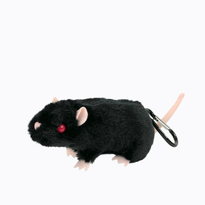 Poppy Lissiman Plush Rat Charm - Black