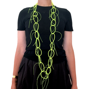 Rosalba Galati Fiocco Loops Necklace - Fluro Yellow