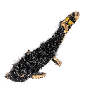 Tjanpi Kamula (Camel) Sculpture by Kristabell Porter - Black Glitter