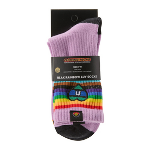 Clothing the Gaps Blak Rainbow Luv Socks - Lilac