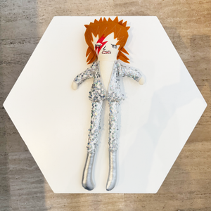 Eclectic Critters David Bowie - Silver Sequin