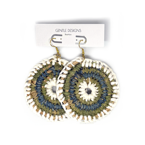 Gentle Designs Wardan Woven Earrings Green & Blue