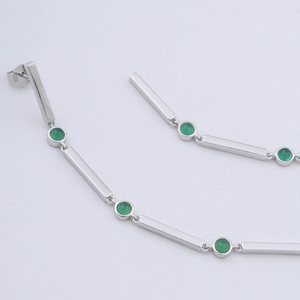 Miro Miro Edie Earrings Silver/Chrysoprase