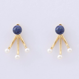 Miro Miro Orlo Earrings Gold/Lapis Lazuli