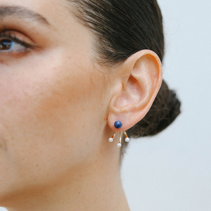 Miro Miro Orlo Earrings Gold/Lapis Lazuli