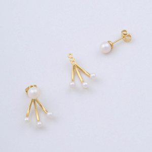 Miro Miro Orlo Earrings Gold/Pearl