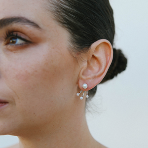 Miro Miro Orlo Earrings Silver/Pearl