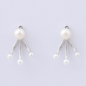 Miro Miro Orlo Earrings Silver/Pearl