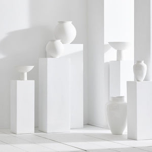 Bella Vase White - Small D25 x H25 cms