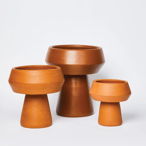 Terrecotta Pedestal Vase 25cm