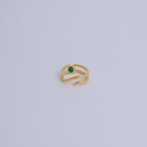 Miro Miro Desi Ring Gold/ Green