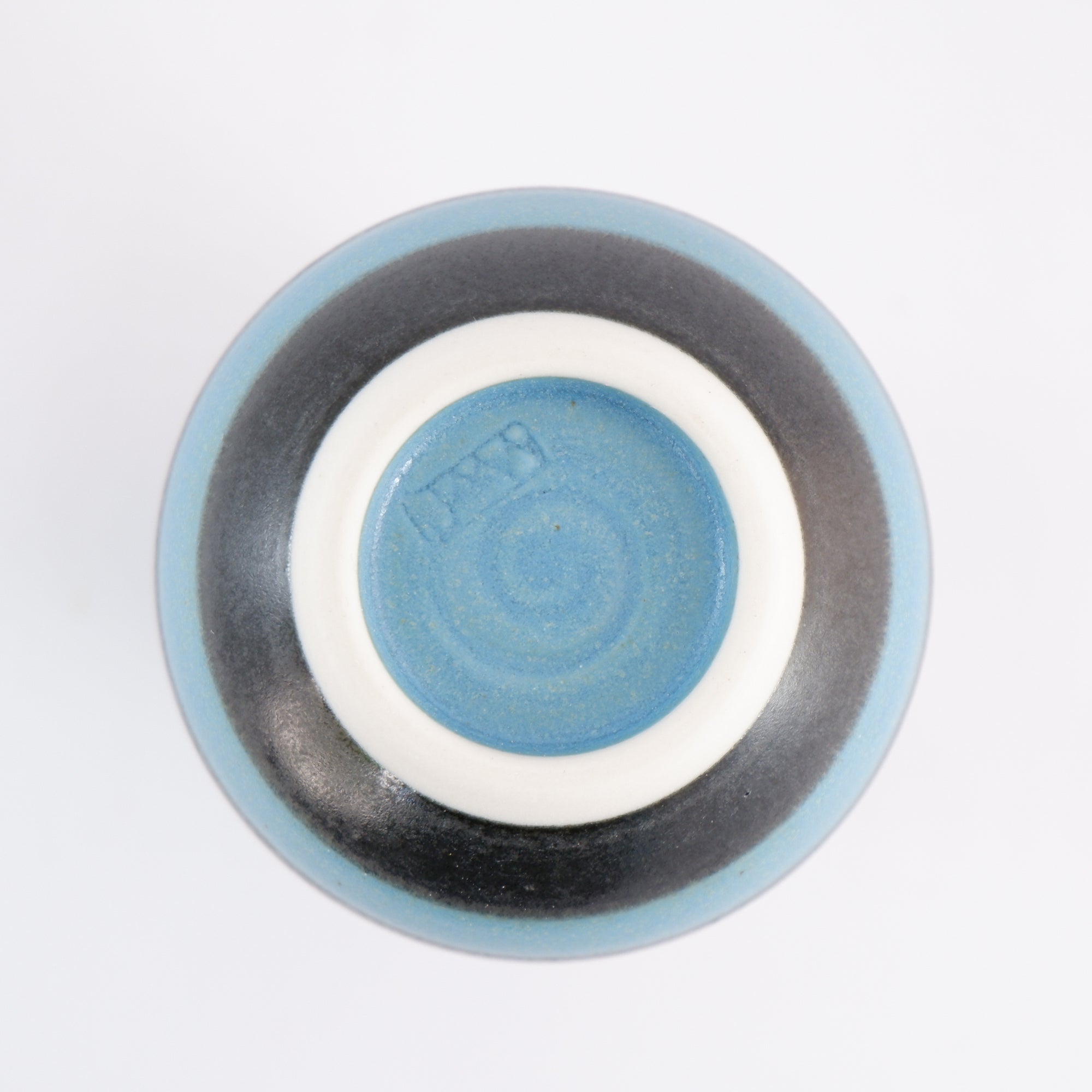 Jackie Masters Vase - Aqua and Black