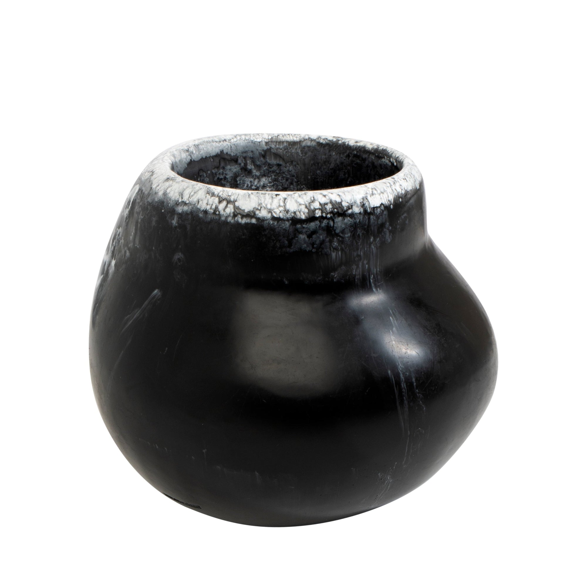 Dinosaur Designs Medium Moss Vase - Black Marble