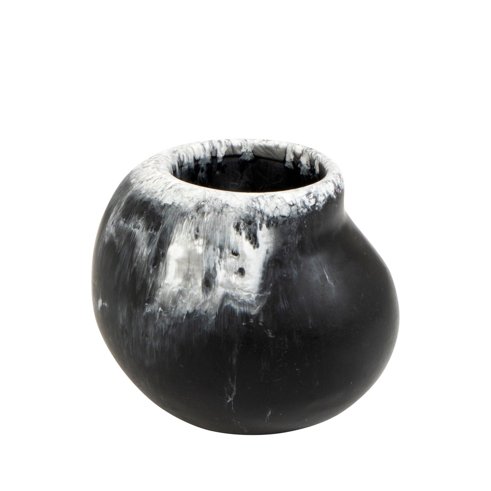 Dinosaur Designs Medium Moss Vase - Black Marble