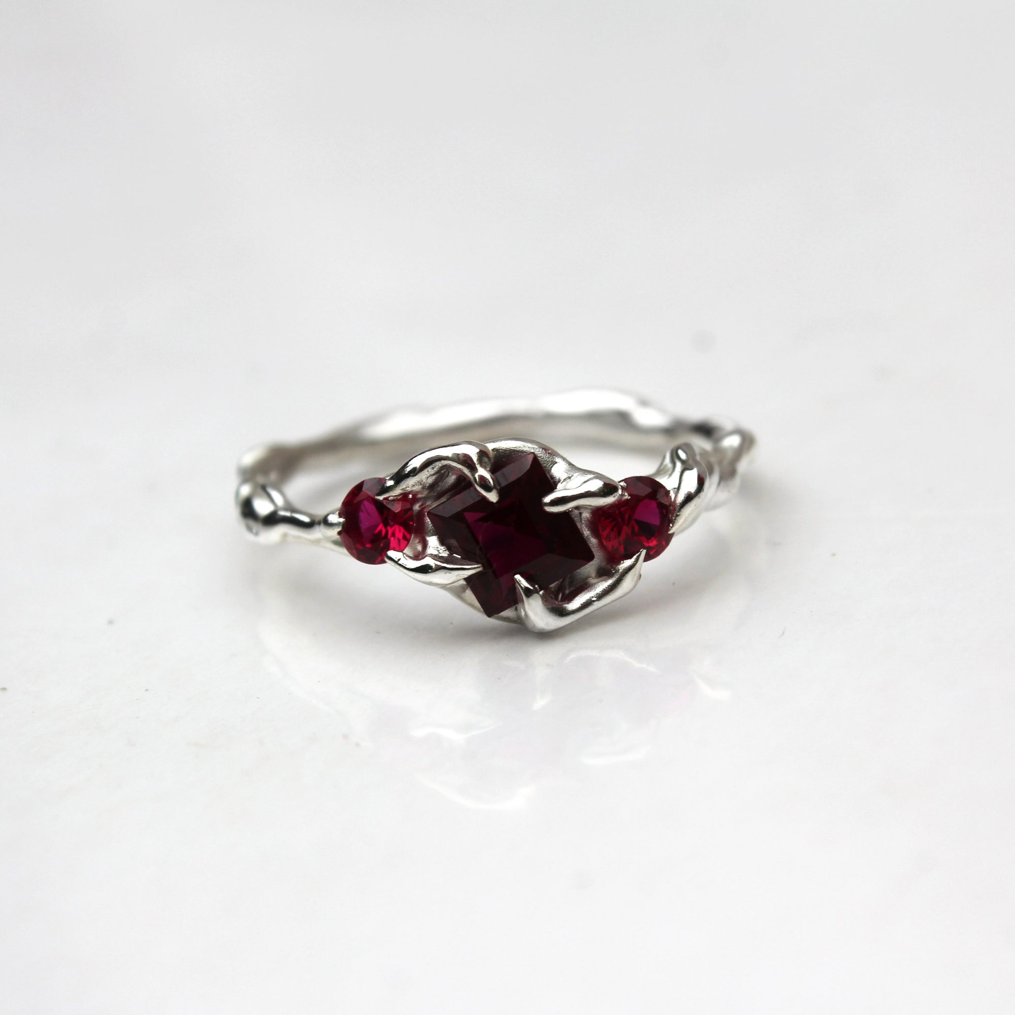 Garage Bands 25 Ring Synthetic Ruby - Large