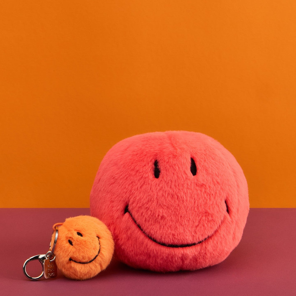 Bon Ton Toys Smiley Keychain ECO Fuzzy - Orange