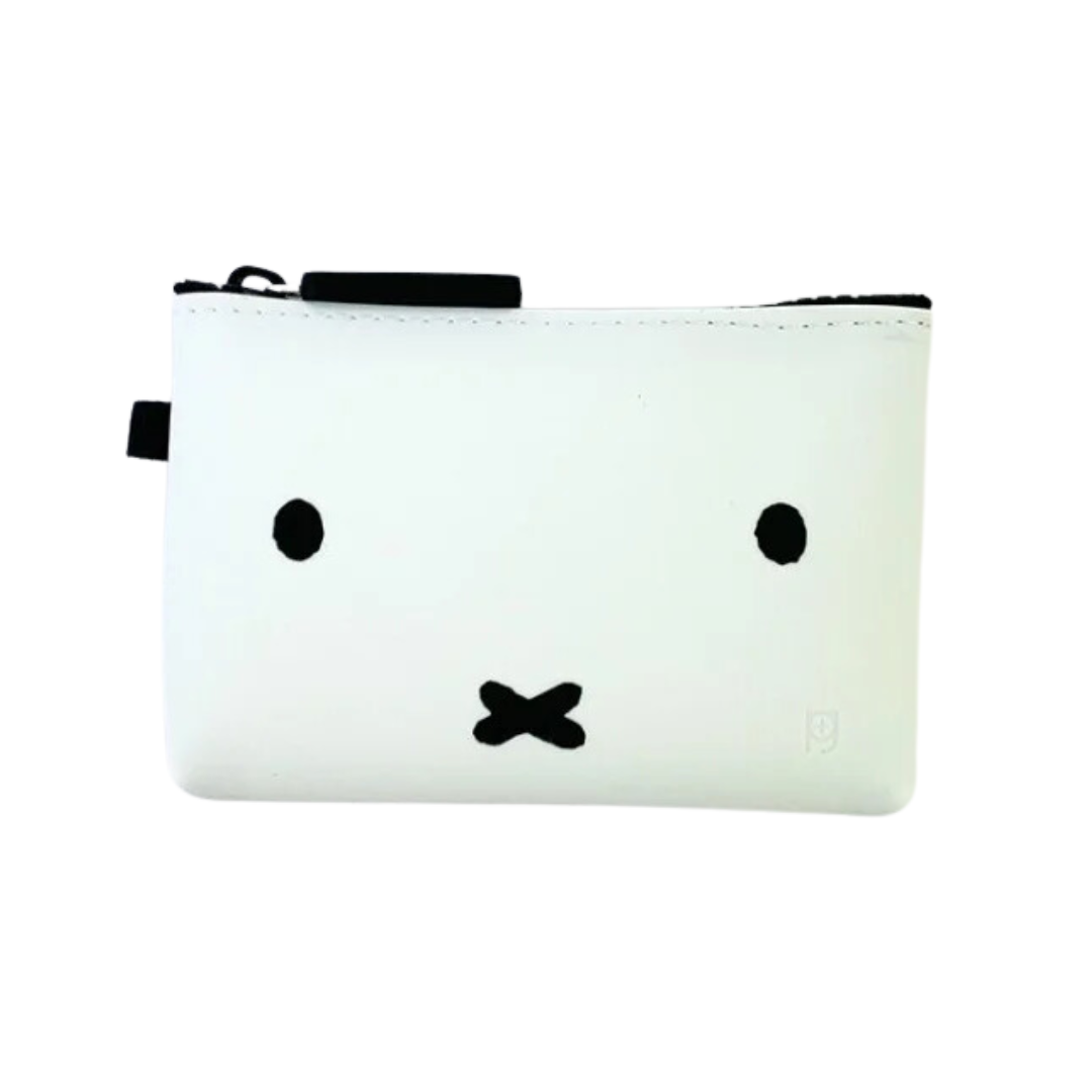 P+G Design Miffy Face White Zipper Pouch - White