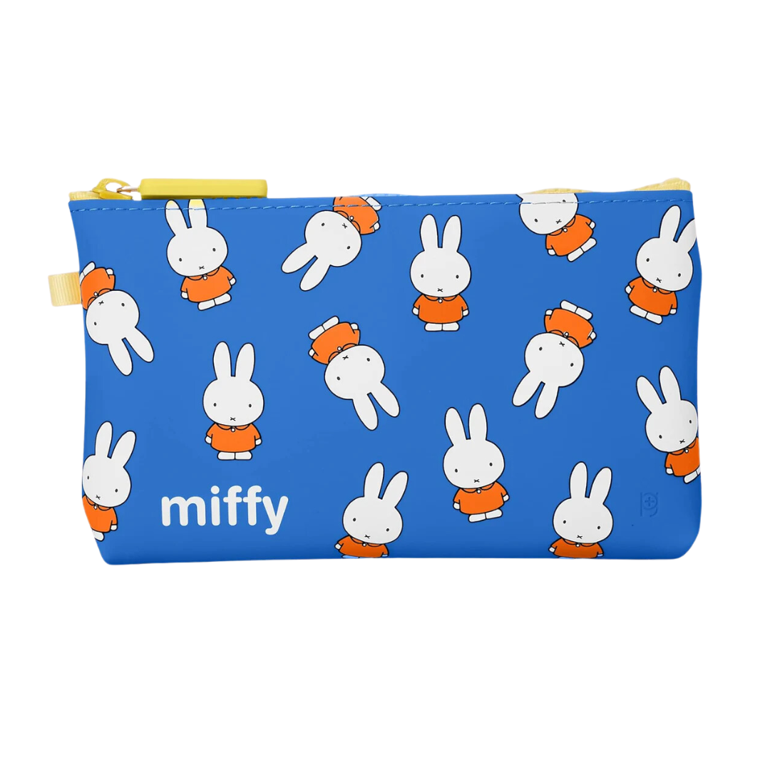 P+G Design Miffy Face White Zipper Pouch - Blue