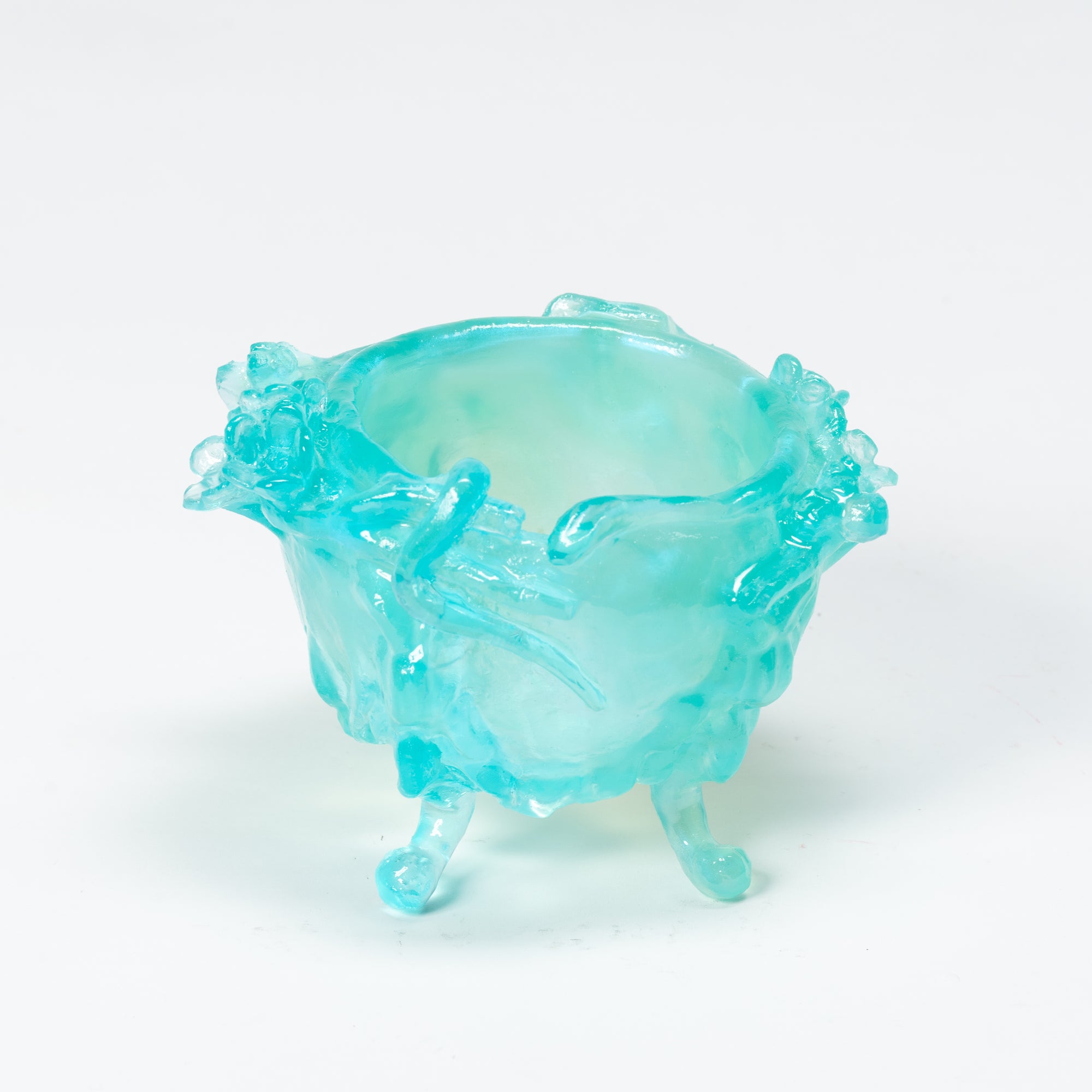 Kate Rohde Small Paw Bowl - Blue Swirl