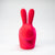 Qeeboo Rabbit XS Bookend Velvet Finish - Red