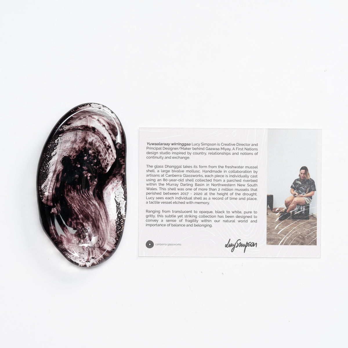 Lucy Simpson x CGW Glass Dhanggal  - Black