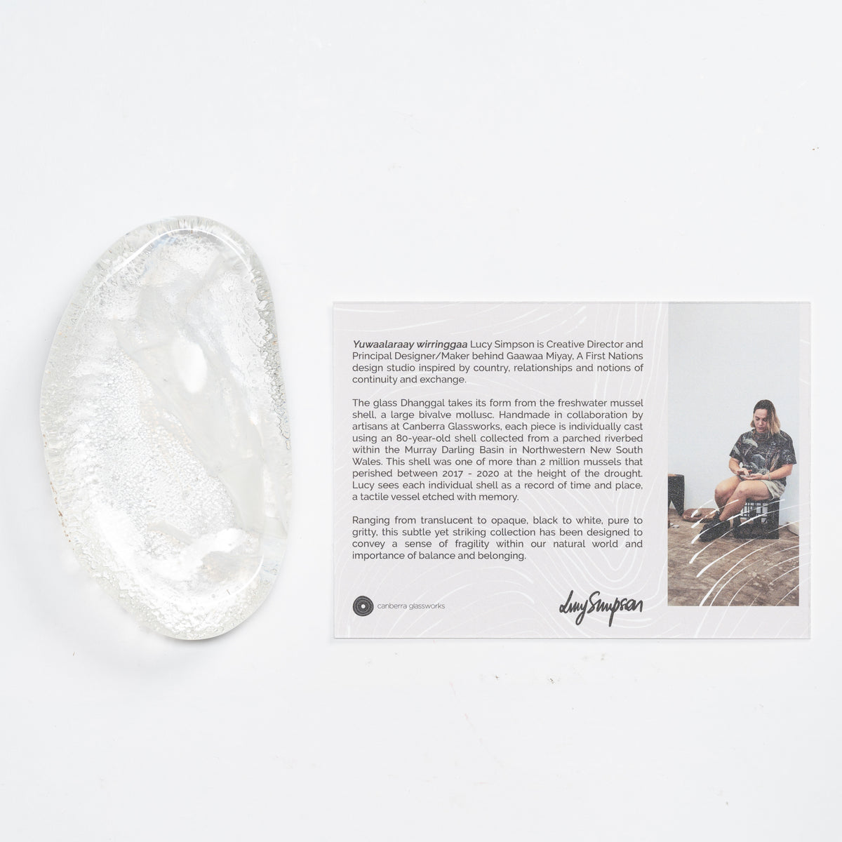 Lucy Simpson x CGW Glass Dhanggal - Clear