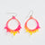Kate Rohde Small Crystal Hoop Earrings - Pink/Yellow Tip