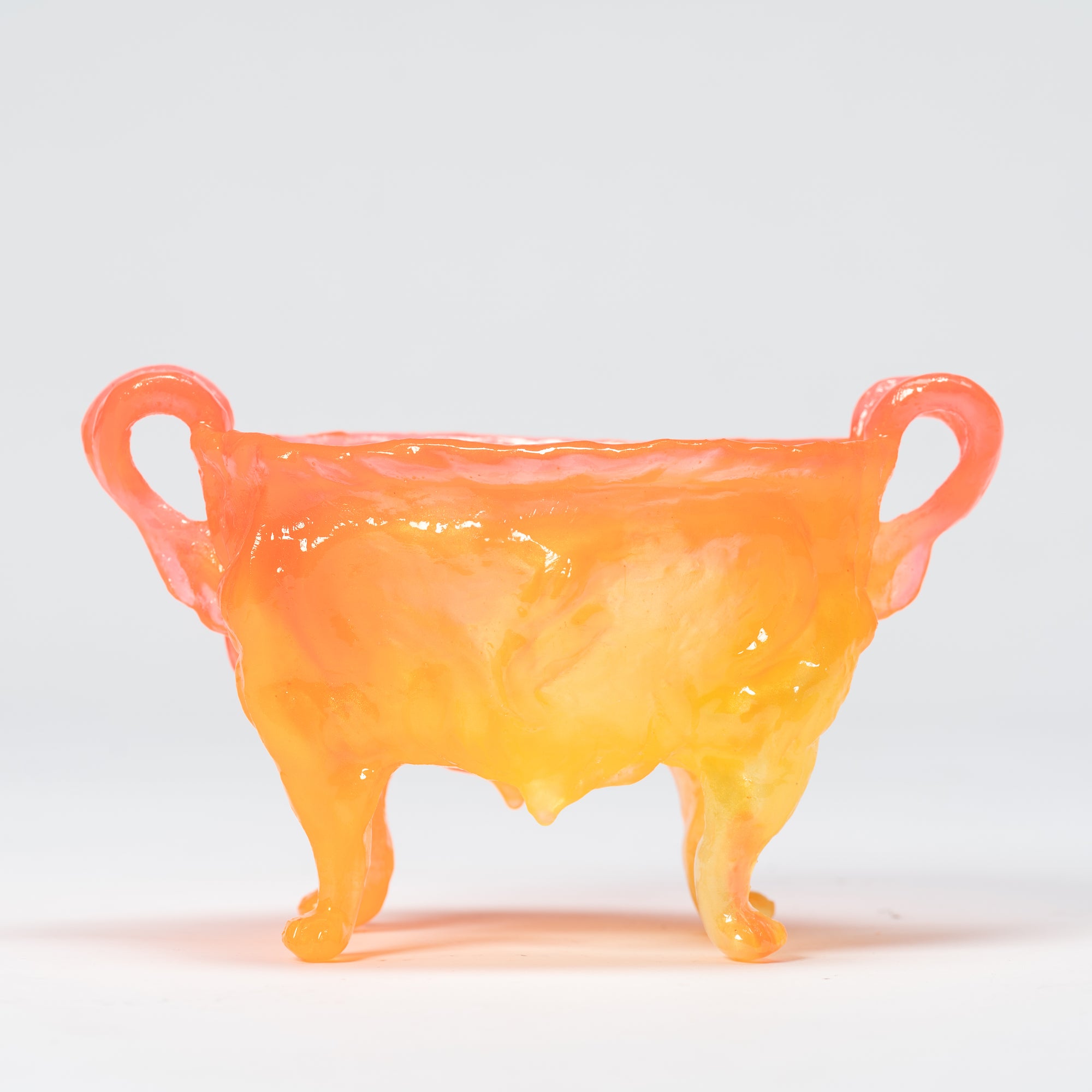 Kate Rohde Medium Paw Bowl - Orange Swirl