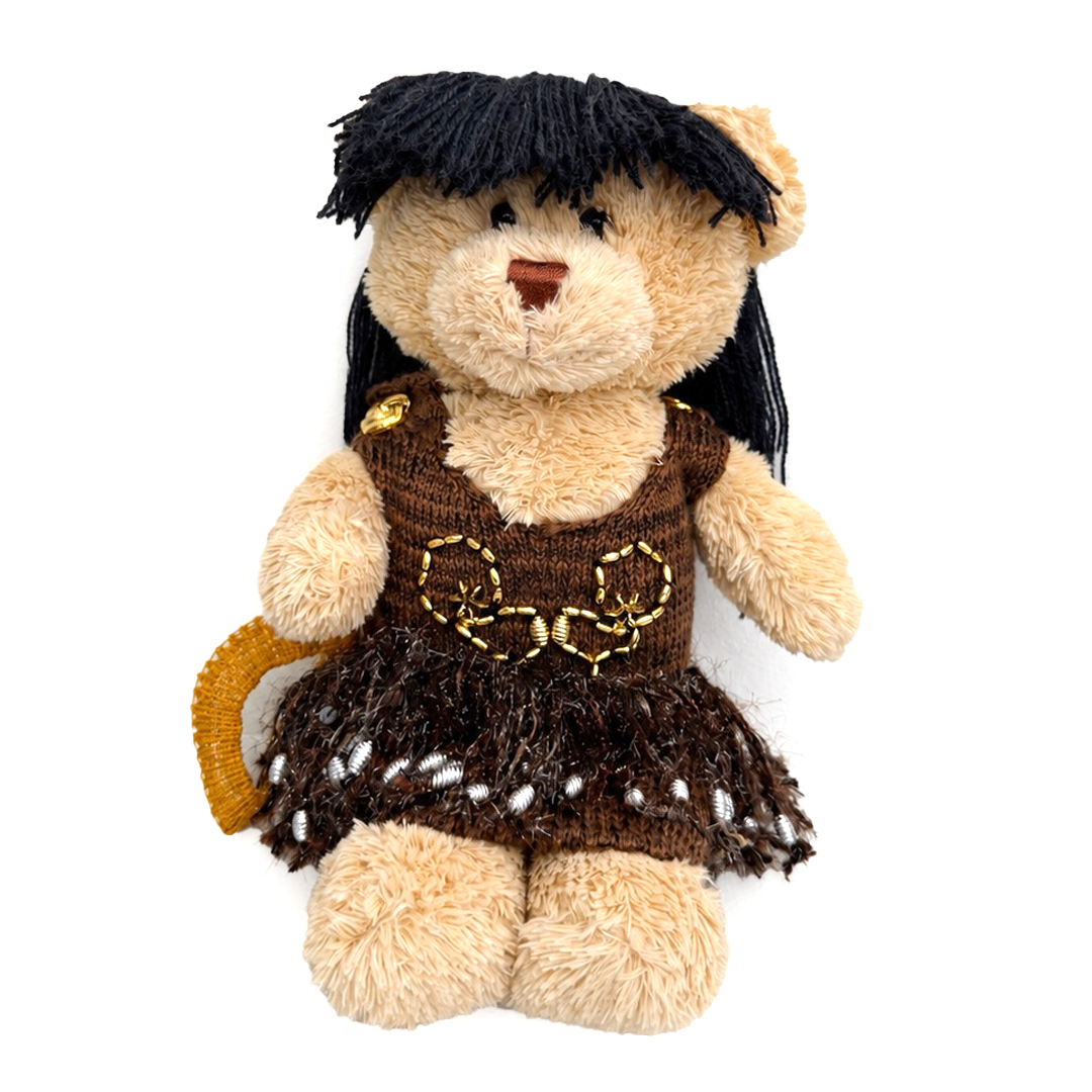 AGWA x NMTafe Knitted Bear - Xena Warrior Princess