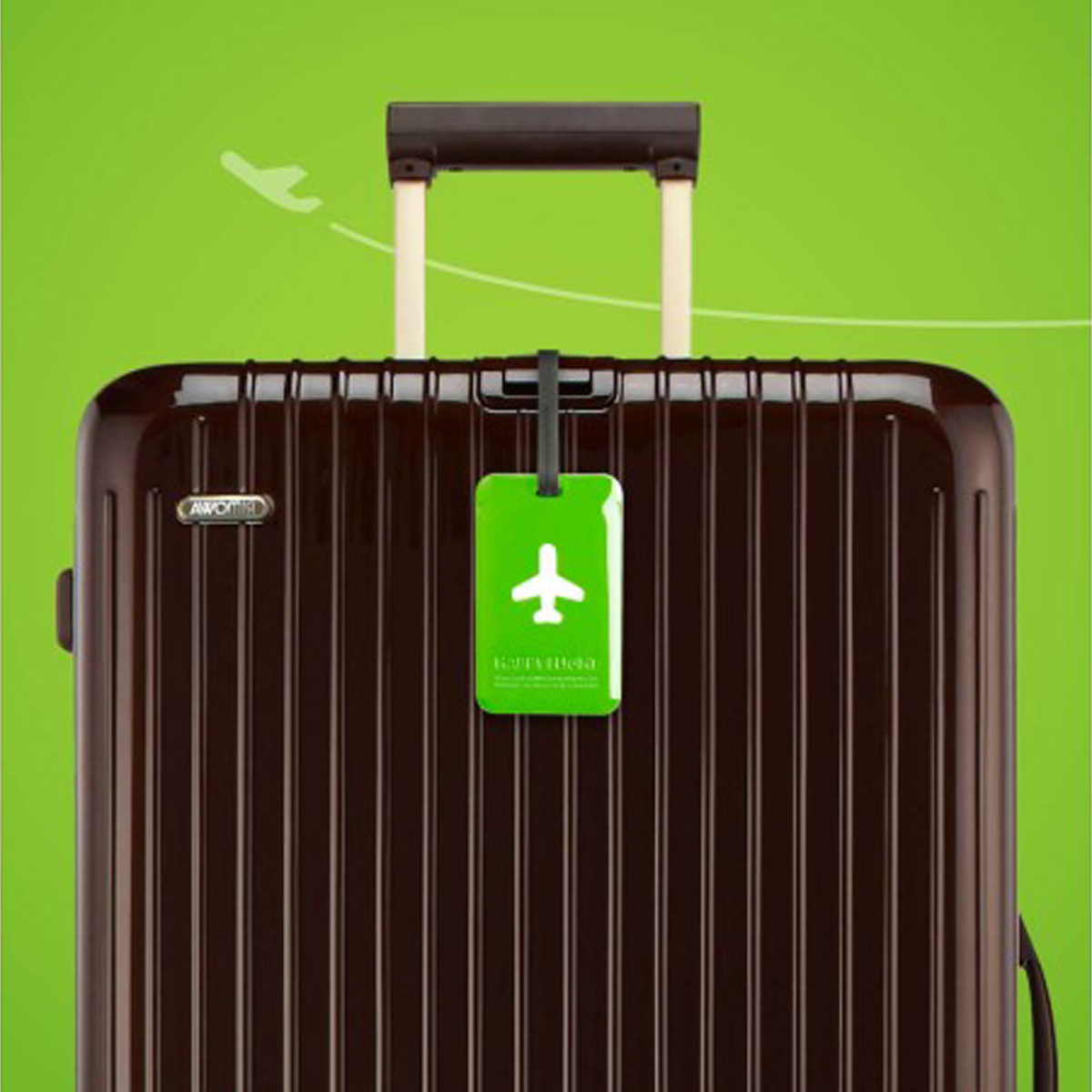 ALIFEDESIGN Airplane Square Luggage Tag - Green