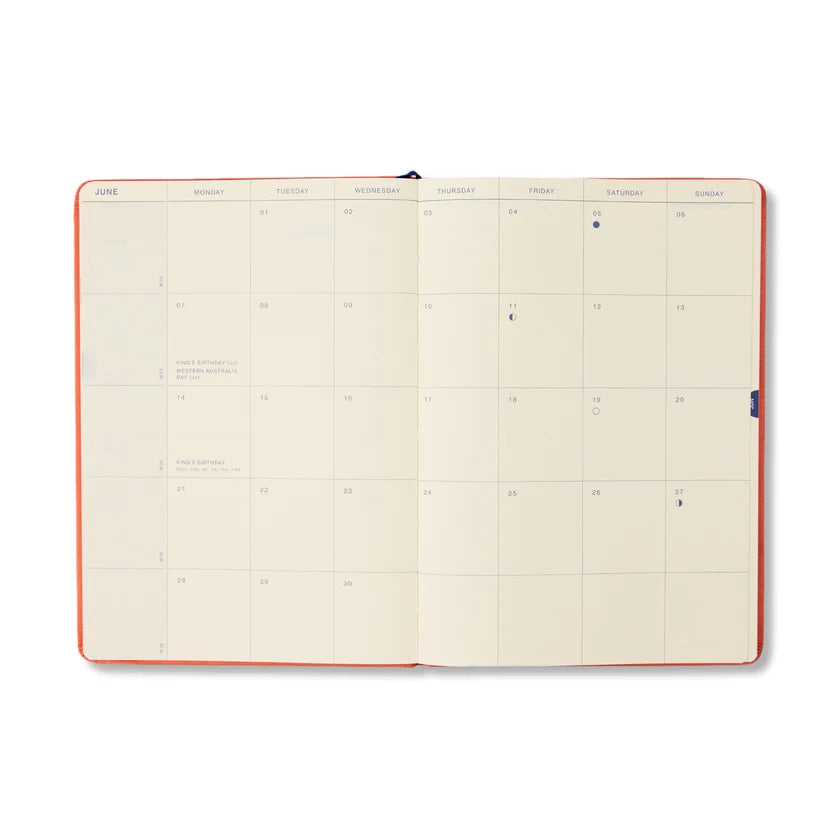 Any Day Now 2027 Weekly Achiever A5 Diary - Red & Pink