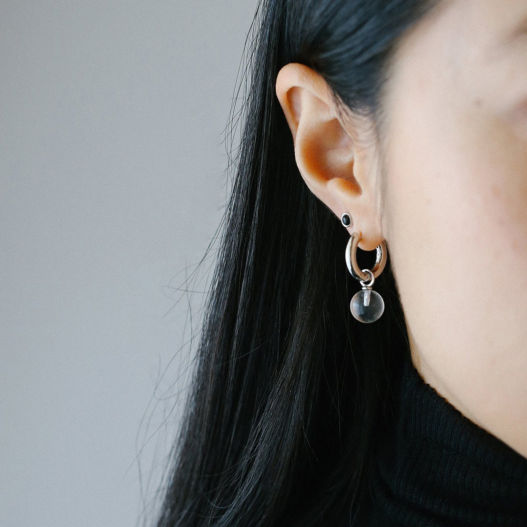 Miro Miro Aura Earrings Silver/ Clear