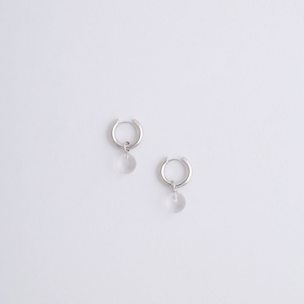 Miro Miro Aura Earrings Silver/ Clear