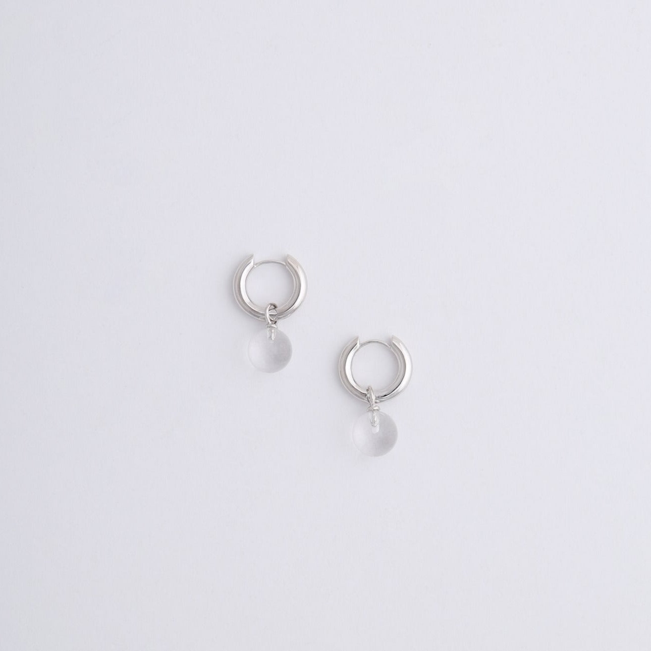 Miro Miro Aura Earrings Silver/ Clear