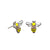 Bee Yellow & Pink Crystal Earrings