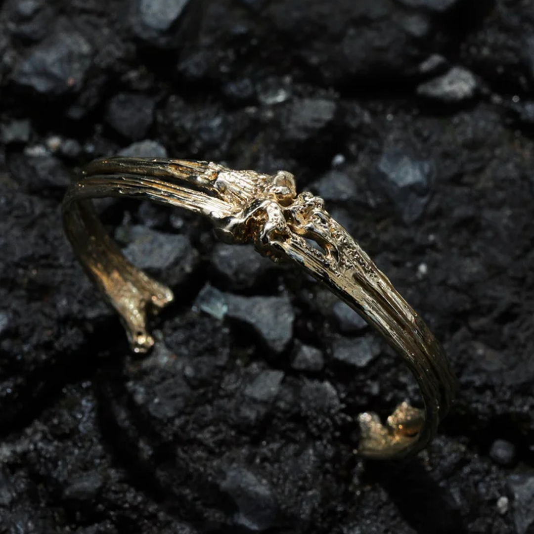 ÎMMØRTALË Argentum Bone Cuff Brass