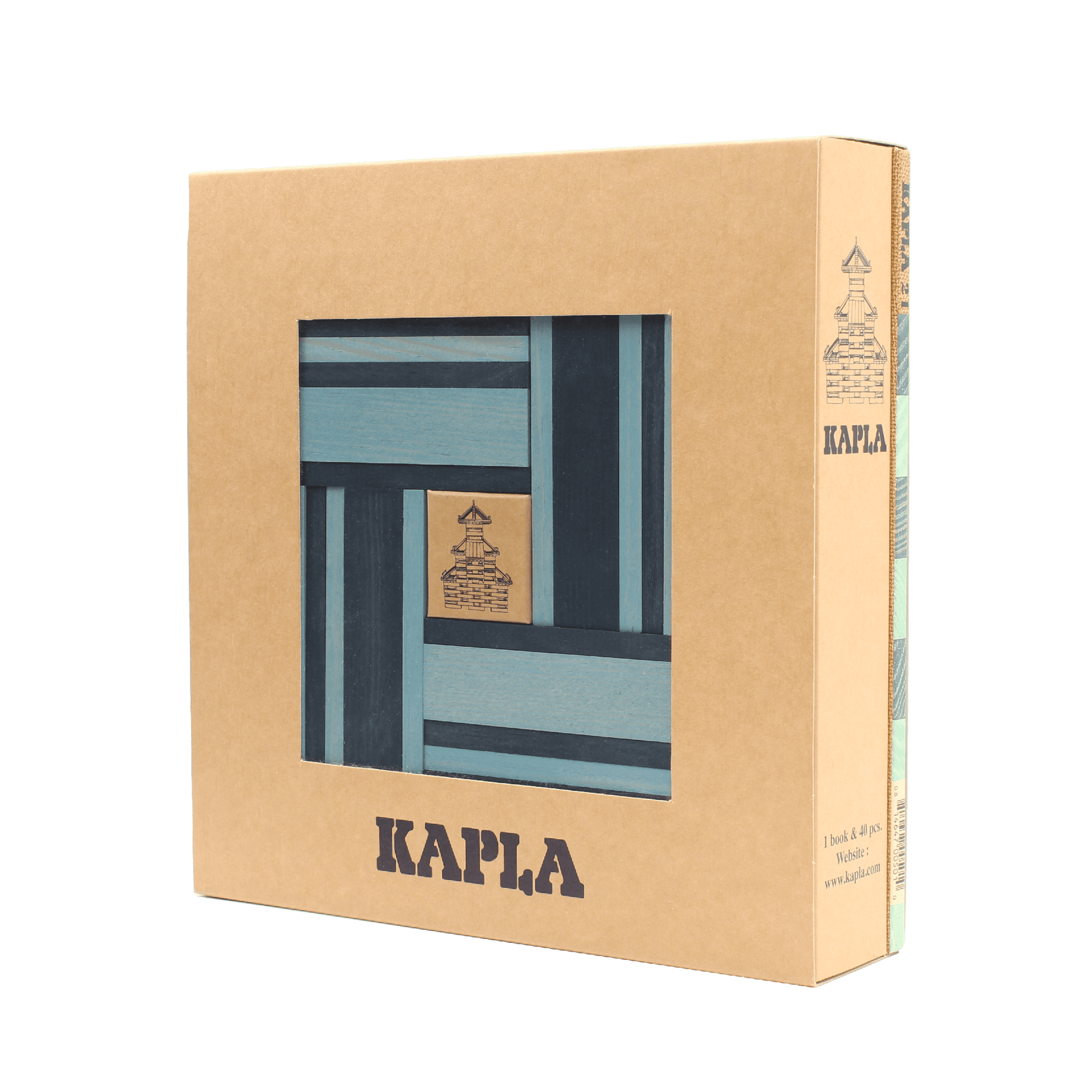 KAPLA Book and Colours Set - Light Blue/Dark Blue