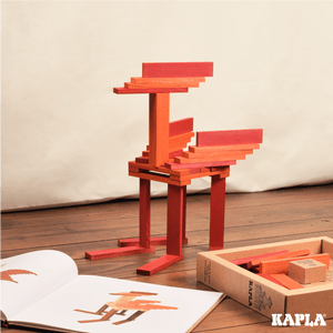 KAPLA Book and Colours Set - Red/Orange